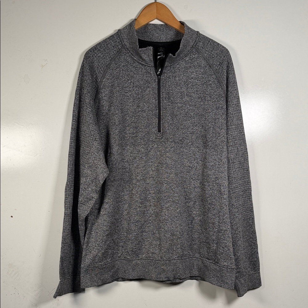 lululemon athletica Men's Charcoal Half Zip-Up Sweater Wool Blend Size XXL
